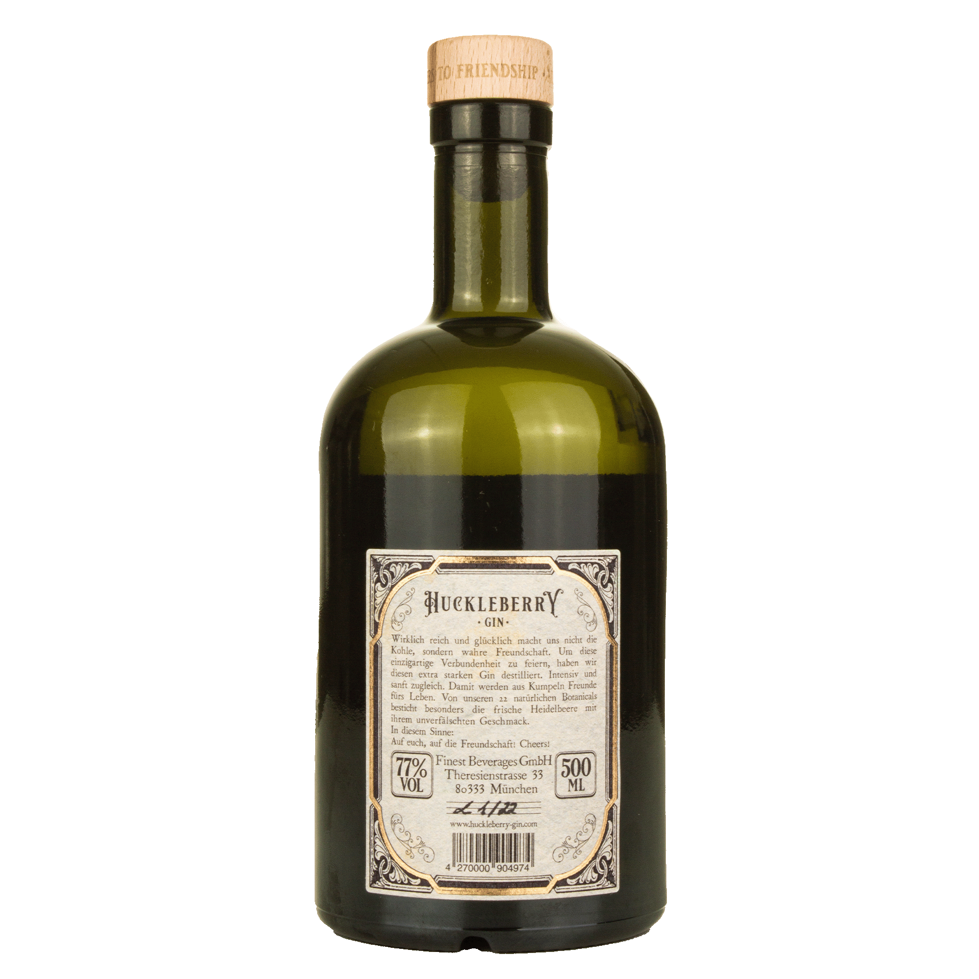 Huckleberry Gin STRONG 77% - 0,5l