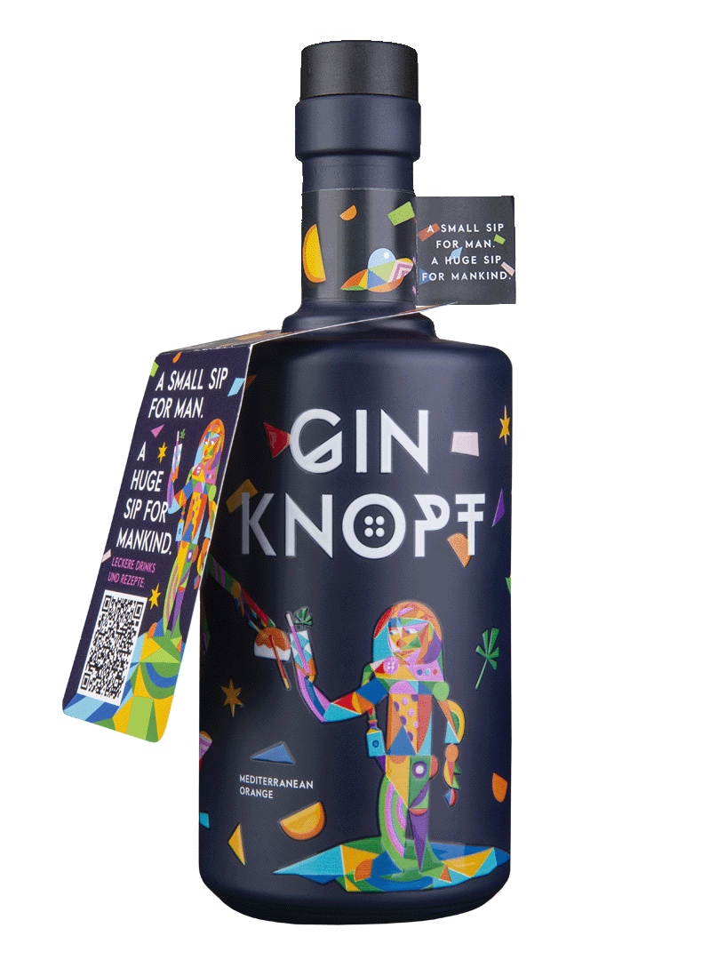 Gin Knopf - mediterrane Orange 44% - 0,5l